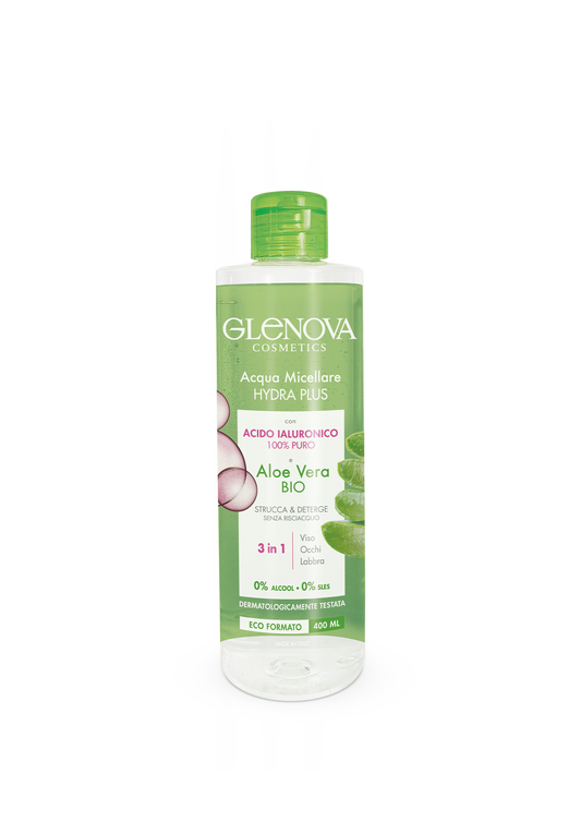 ACQUA MICELLARE ACIDO IALURONICO E ALOE VERA BIO 400ML
